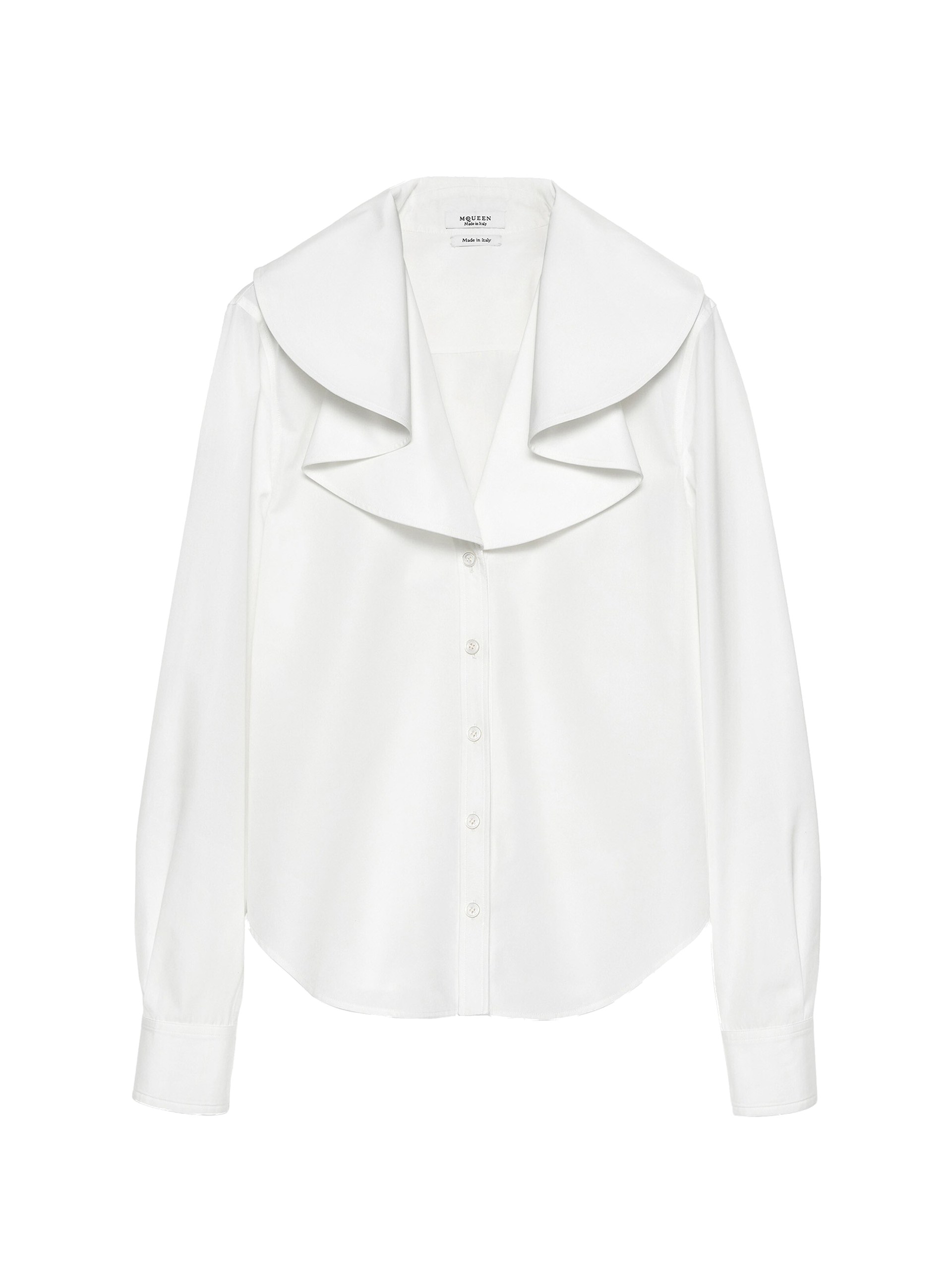 Alexander McQueen Waterfall Collar Shirt - Tops - British Luxury Tailoring at Luxury Shoes Alexander McQueen Waterfall Collar Shirt - Tops - British Luxury Tailoring at Luxury Shoes