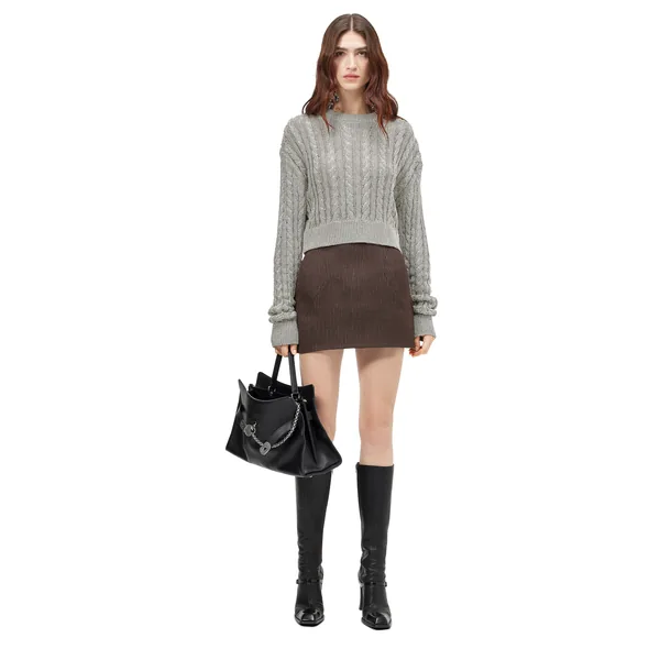 Alexander McQueen Wool Pinstripe Mini Skirt - Skirts - British Luxury Tailoring at Luxury Shoes 