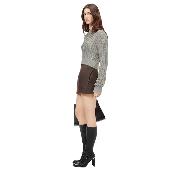 Alexander McQueen Wool Pinstripe Mini Skirt - Skirts - British Luxury Tailoring at Luxury Shoes 