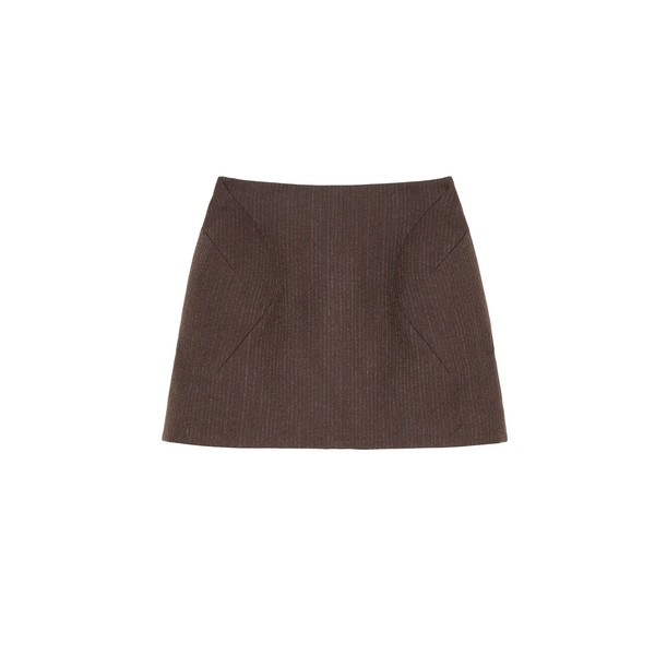 Alexander McQueen Wool Pinstripe Mini Skirt