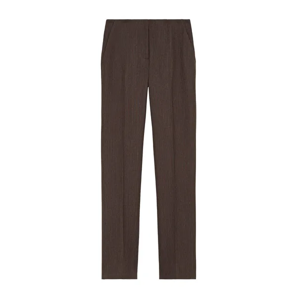 Wool Pinstripe Trousers