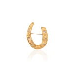 Alexandra Hakim Golden Horseshoe Brooch