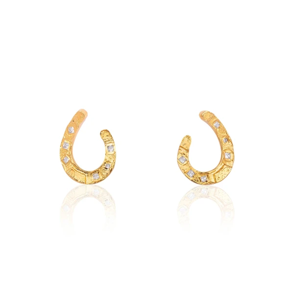 Golden Horseshoe Earrings