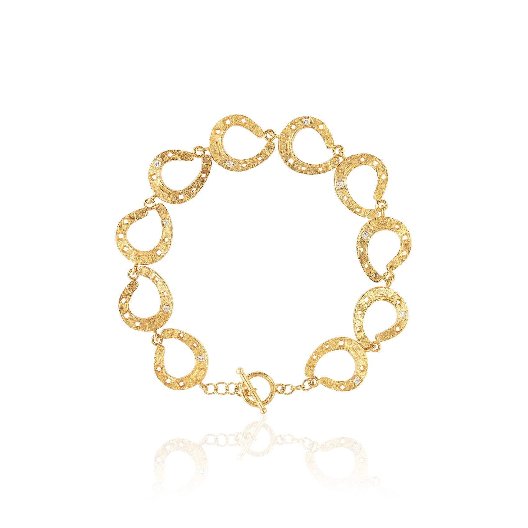 Alexandra Hakim Golden Horseshoe Necklace in Gold | Buy Necklace at Luxury Shoes Alexandra Hakim Golden Horseshoe Necklace