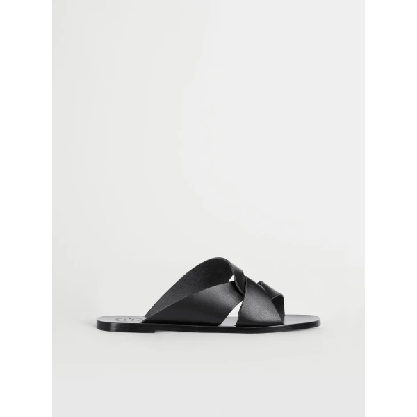 ATP Atelier Allai in Black Flat Sandals