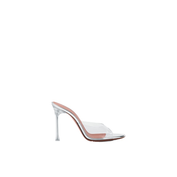 Amina Muaddi Alexa Glass Slipper 105 in Transparent PVC