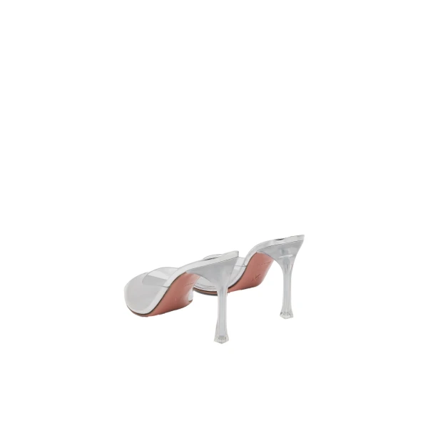 Amina Muaddi Alexa Glass Slipper 95 in Transparent PVC, view 4