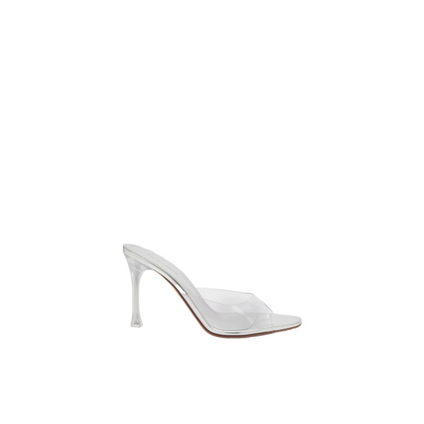 Amina Muaddi Alexa Glass Slipper 95 in Transparent PVC