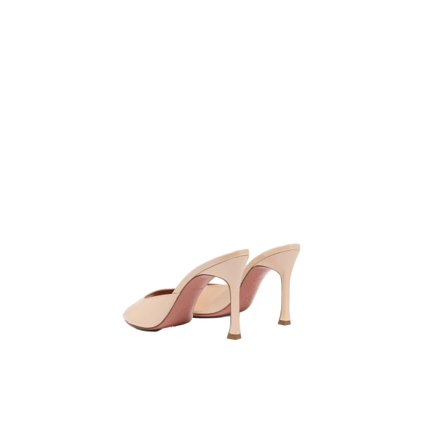 Amina Muaddi Alexa Slipper 95 in Champagne Pearly Patent, view 5