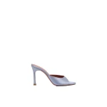 Amina Muaddi Alexa Slipper 95 in Lavender Grey Satin