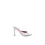 Amina Muaddi Alexa Slipper 95 in White Nappa