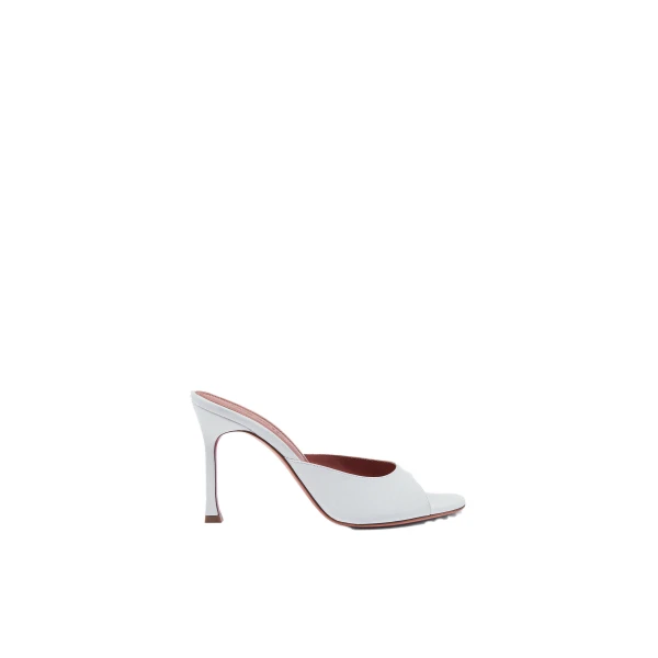 Amina Muaddi Alexa Slipper 95 in White Nappa