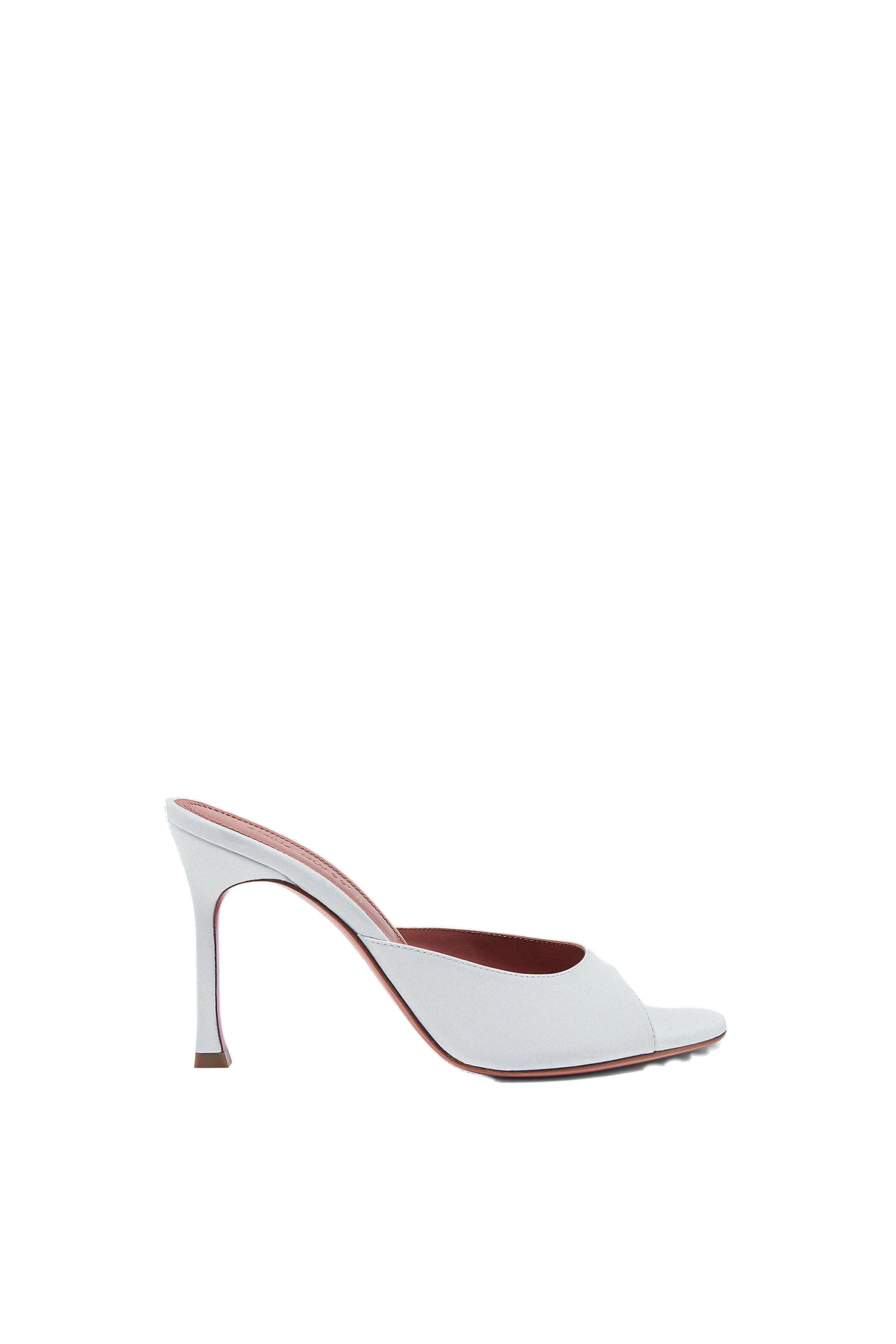 Amina Muaddi Alexa Slipper 95 in White Nappa | Luxury Shoes Amina Muaddi Alexa Slipper 95 in White Nappa
