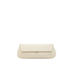 Amina Muaddi Ami Clutch in Almond Nappa