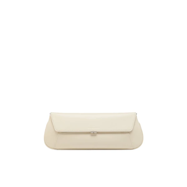 Ami Clutch in Almond Nappa