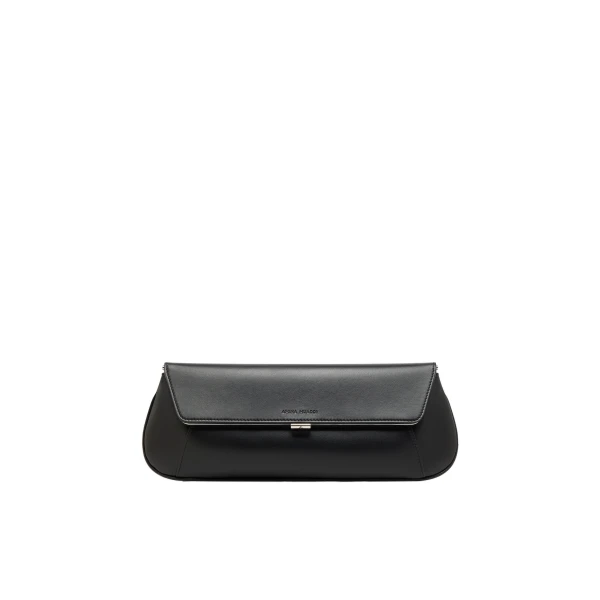 Ami Clutch in Black Nappa