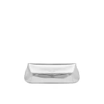 Amina Muaddi Ami Clutch in Silver Mirror
