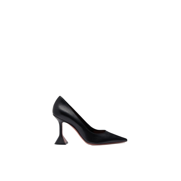 Amina Muaddi Ami Pump 95 in Black Nappa