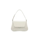 Amina Muaddi Ami Shoulder Bag in Almond Spazzolato