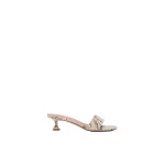 Amina Muaddi Andreea Slipper 45 in Natural Printed Snake