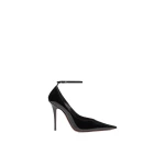 Amina Muaddi Anok Pump 105 in Black Patent