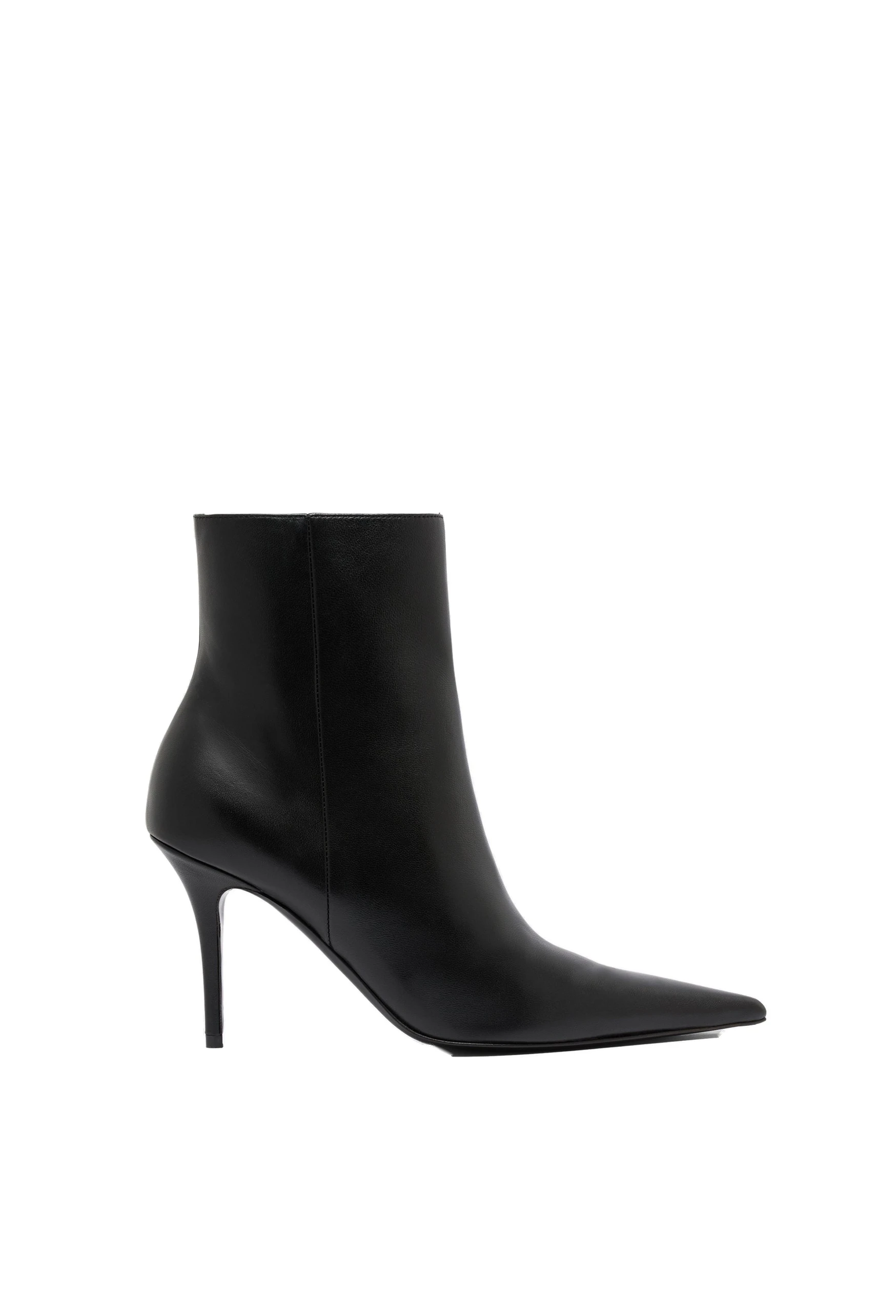 Amina Muaddi Barbara Bootie 90 in Black Nappa | Luxury Shoes Amina Muaddi Barbara Bootie 90 in Black Nappa
