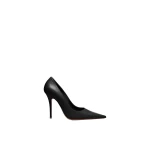 Amina Muaddi Barbara Pump 105 in Black Nappa