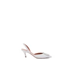 Amina Muaddi Camelia Sling 60 in White Nappa