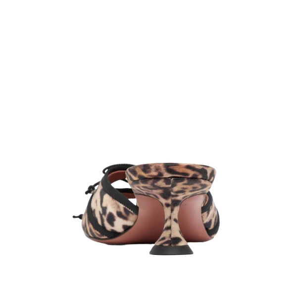Amina Muaddi Eleonora Slipper 45 in Leopard Satin, view 3