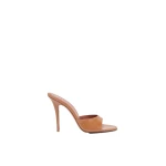 Amina Muaddi Elodie Slipper 105 in Latte Pearly Patent