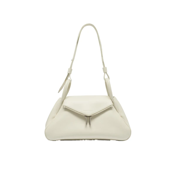 Gemini Shoulder Bag in Almond Nappa