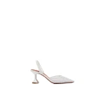 Amina Muaddi Holli Lace Sling 70 in Ivory Lace