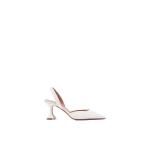 Amina Muaddi Holli Sling 70 in White Nappa