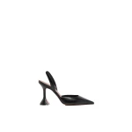 Amina Muaddi Holli Sling 95 in Black Nappa