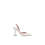 Amina Muaddi Holli Sling 95 in White Nappa