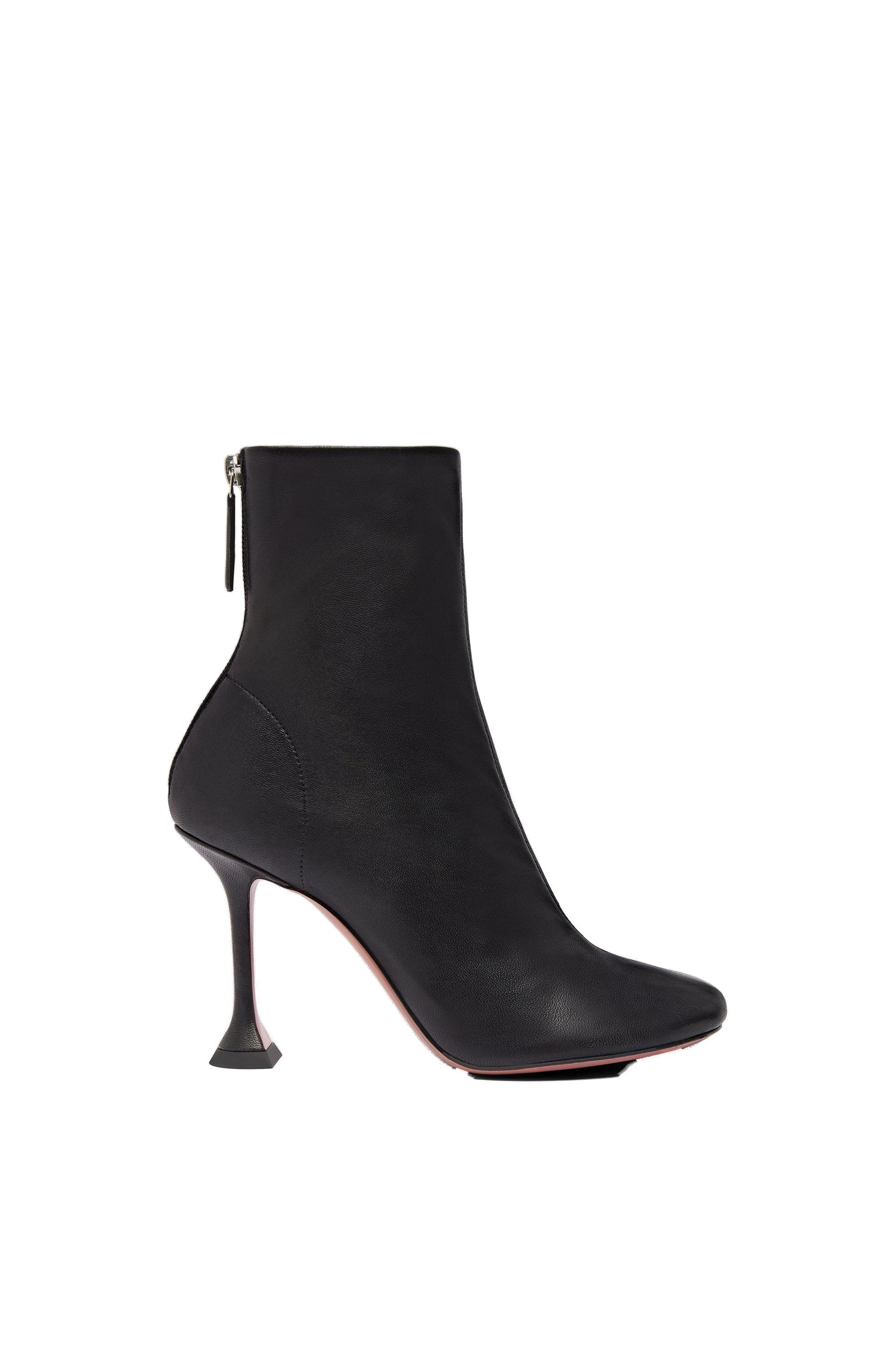 Amina Muaddi Iris Bootie 95 in Black Nappa | Luxury Shoes Amina Muaddi Iris Bootie 95 in Black Nappa