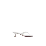 Amina Muaddi Juliette Thong Slipper 45 in White Nappa