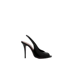 Amina Muaddi Kristina Sling 105 in Black Patent