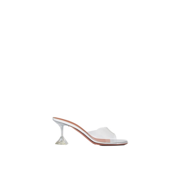 Amina Muaddi Lupita Glass Slipper 70 in Transparent PVC