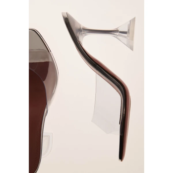 Amina Muaddi Lupita Glass Slipper 95 in Transparent PVC, view 4