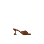 Amina Muaddi Lupita Slipper 70 in Mocha Satin