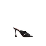 Amina Muaddi Salma Slipper 95 in Black Satin