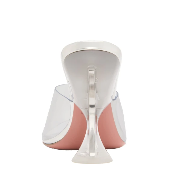 Amina Muaddi Taylor Glass Slipper 90 in Transparent PVC, view 3