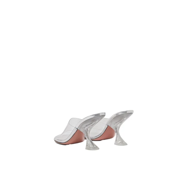 Amina Muaddi Taylor Glass Slipper 90 in Transparent PVC, view 5