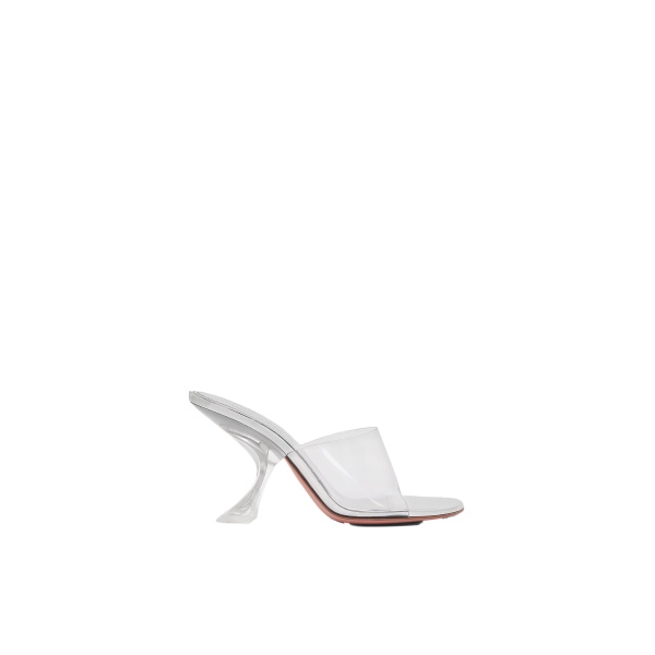 Amina Muaddi Taylor Glass Slipper 90 in Transparent PVC