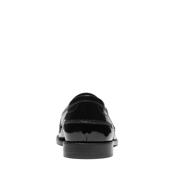 Amina Muaddi Tilda Loafer in Shiny Black Spazzolato, view 3