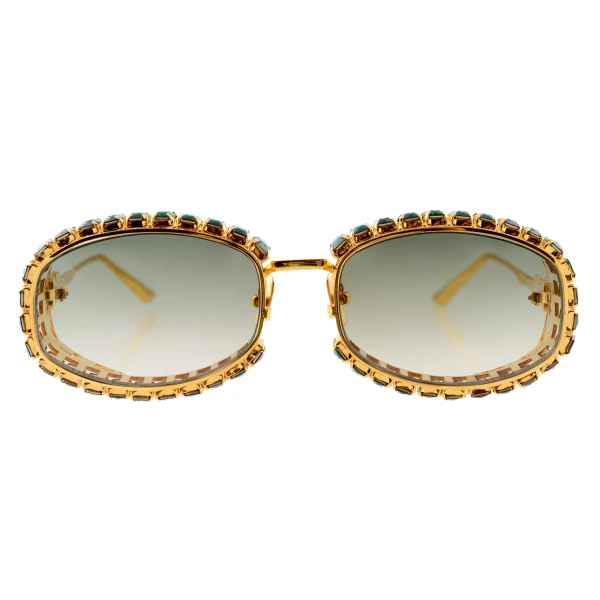 Billion $ Boo Sunglasses in Gold Emerald
