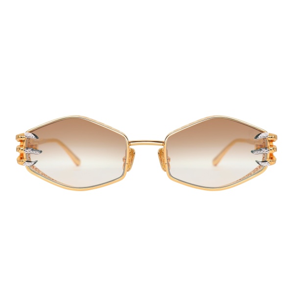 Anna-Karin Karlsson Claw Plume Sunglasses in Gold White Diamond Edition