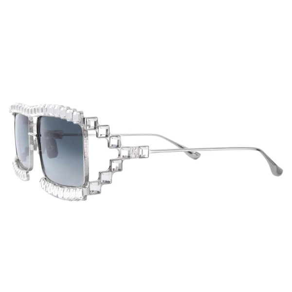 Crystal Boo Sunglasses in White Gold - Image 2