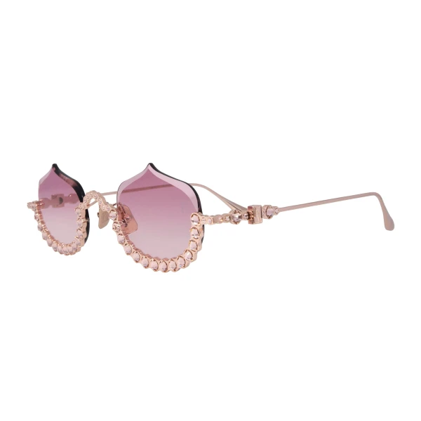 Crystal Meringue Sunglasses in Rose Gold - Image 2
